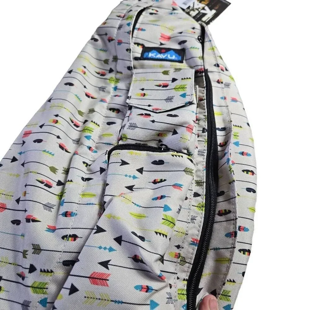 NWT KAVU Original Rope Sling Bag Polyester Crossbody Backpack - Arrow Dynamic